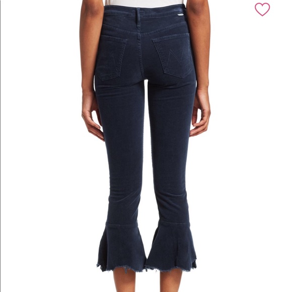 NWT mother denim cha cha corduroy ruffle hem jeans - Picture 2 of 8